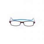 Easy Reader magneetleesbril leesbril met magneetsluiting square bruin/blauw