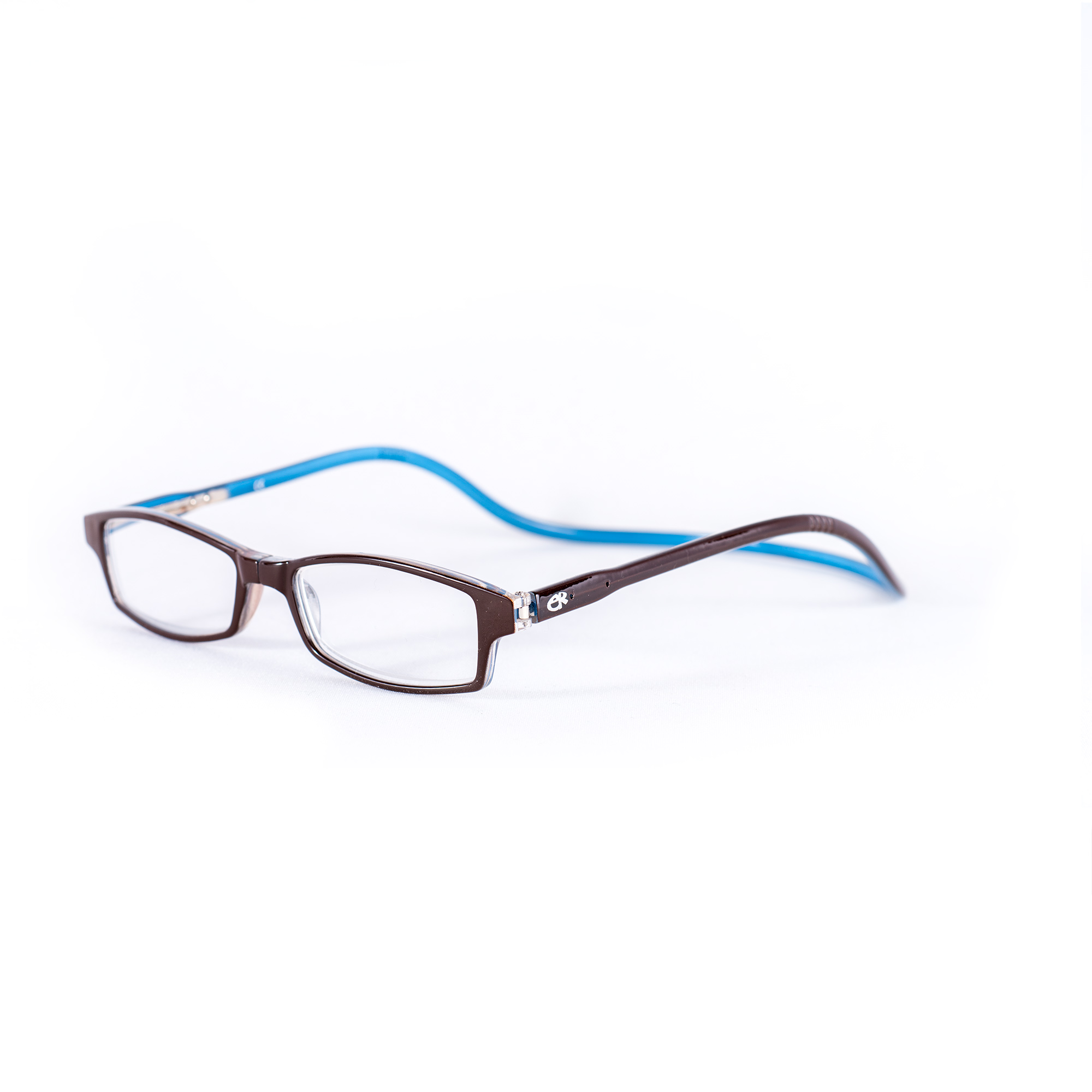 Easy Reader magneetleesbril leesbril met magneetsluiting square bruin/blauw