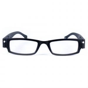 LED leesbril mat zwart. Leesbril met LED-verlichting.