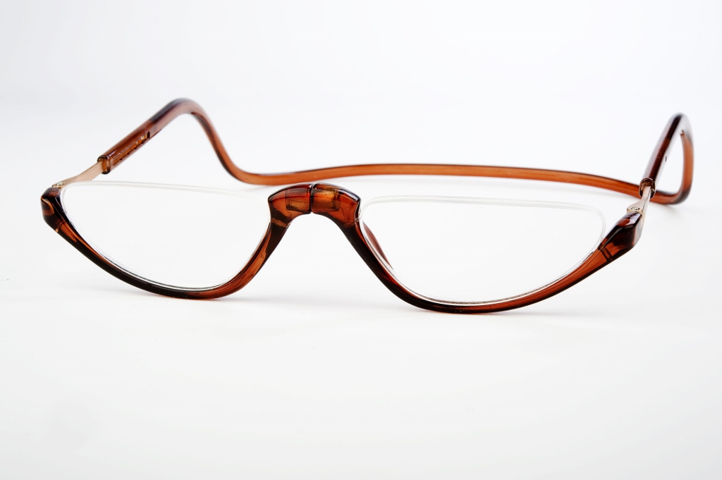 Easy Reader magneetleesbril leesbril met magneetsluiting Lookover bruin leesbril zonder bovenrand clicleesbril klikleesbril bruin